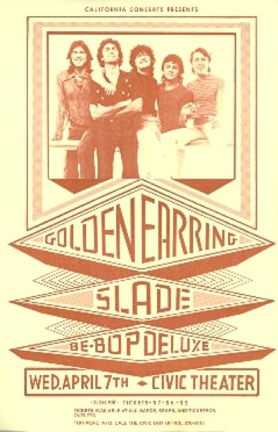 golden earring 1976 to the hilt tour flyer handbill