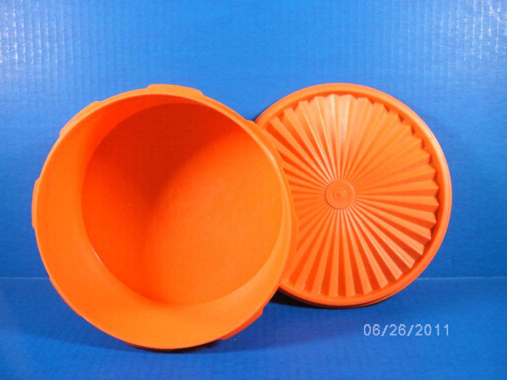  Retro Vintage Tupperware Servalier Orange Canister