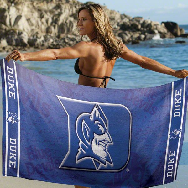 duke blue devils beach towel 30x60 fiber reactive