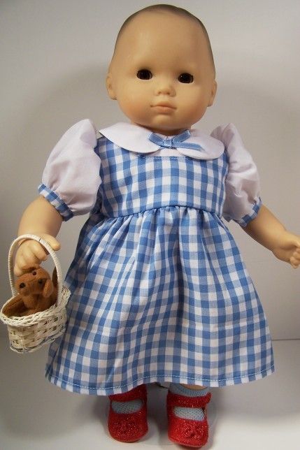 Wizard of oz Dorothy Costume Dress w Shoes Sox 5 PC Doll Clothes for