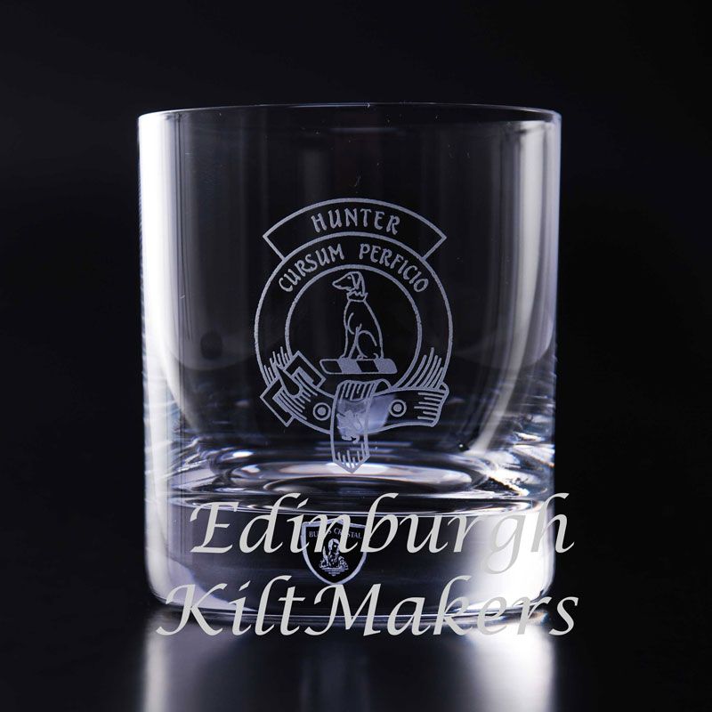 Campbell Clan Crested Crystal Whiskey Glass Burns Crystal Whisky