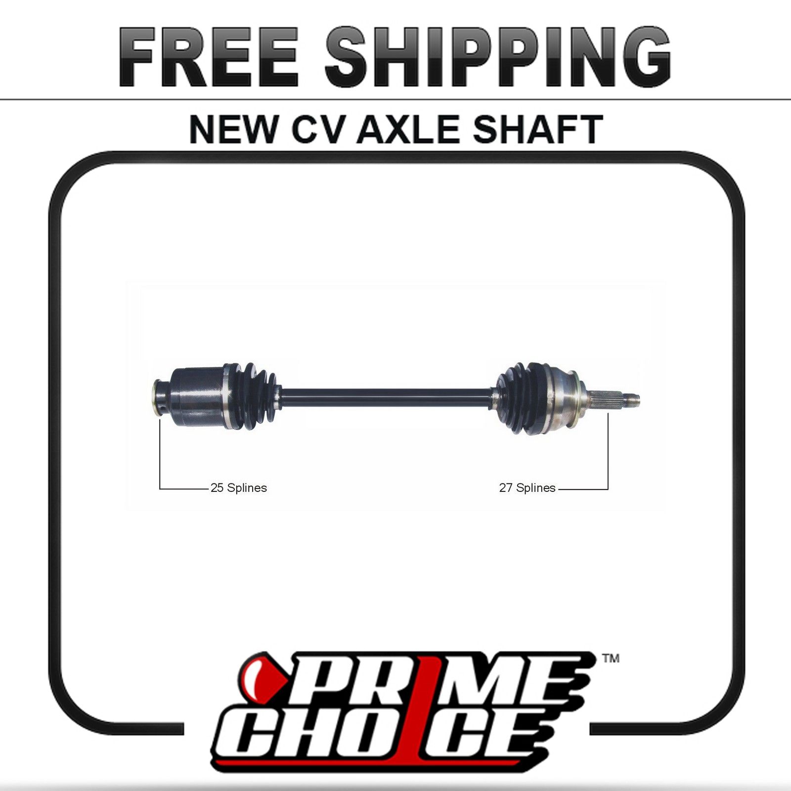 New Complete CV Joint Axle Shaft Assembly Front Left Driver Right