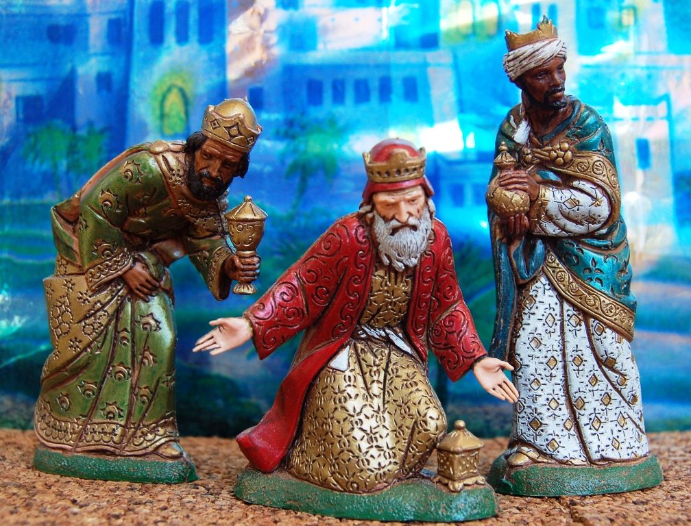 1214 Set re Magi A Cammello Senza Cammellieri Landi 12 cm Presepe