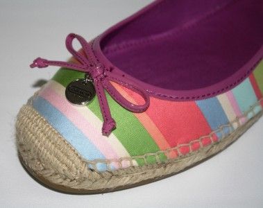 Womens Authentic Coach A2287 Royce Hampton Weekend Espadrille Flats