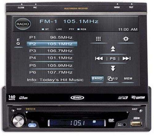 Jensen VM9214 Car DVD Player LCD Display CD SVCD XviD AVI MPEG