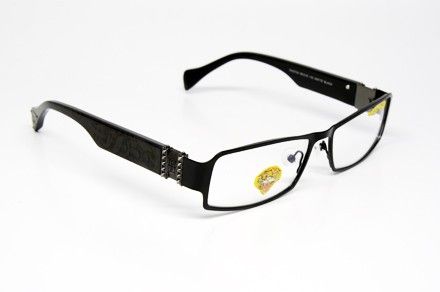 ED HARDY EH 734 MATTE BLACK S.56 EYEGLASSES METAL RX FRAME AUTHENTIC