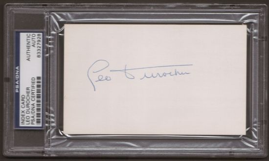 Leo Durocher Autograph (Index Card) PSA/DNA Certified *7928