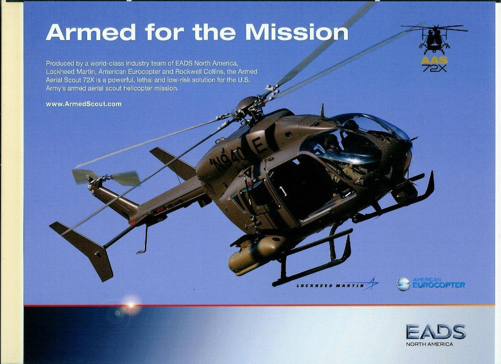 2011 Eads Military Helicopter Brochure Sell Sheet Armed Aerial Scout