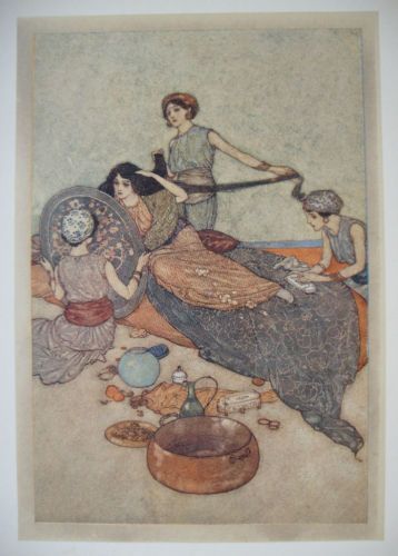 Edmund Dulac Original 1911 Print The Arabian Nights Princess Hand