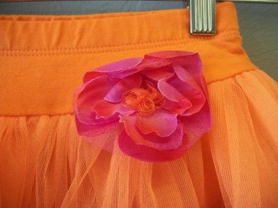 Jona Michelle Little Girls Orange Tutu Sz XS 2T 3T 4T