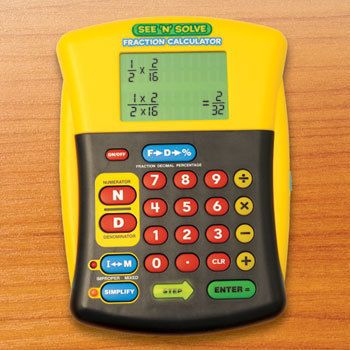 Educational Insights Math See N Solve Fraction Calculator even reduces