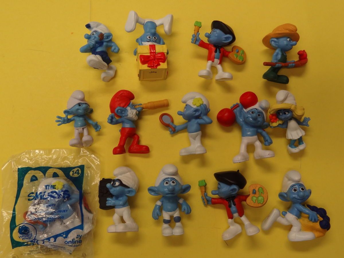 FUN Collection Mcdonalds 2011 Smurfs PVC Figures 14pcs Well Made