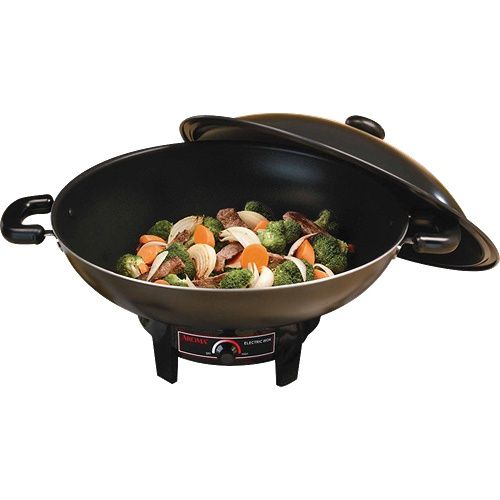 Aroma 7 Quart Non Stick Coated Electric Wok w/Temperature Control