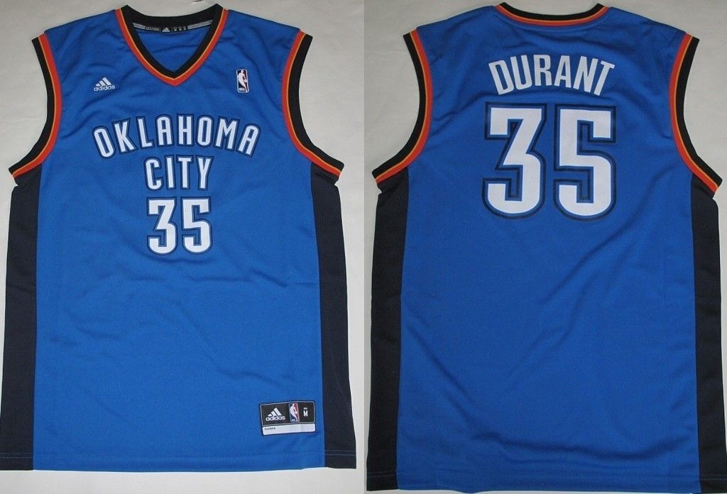  30 Oklahoma City Thunder Kevin Durant Road Jersey Sz 4X Large