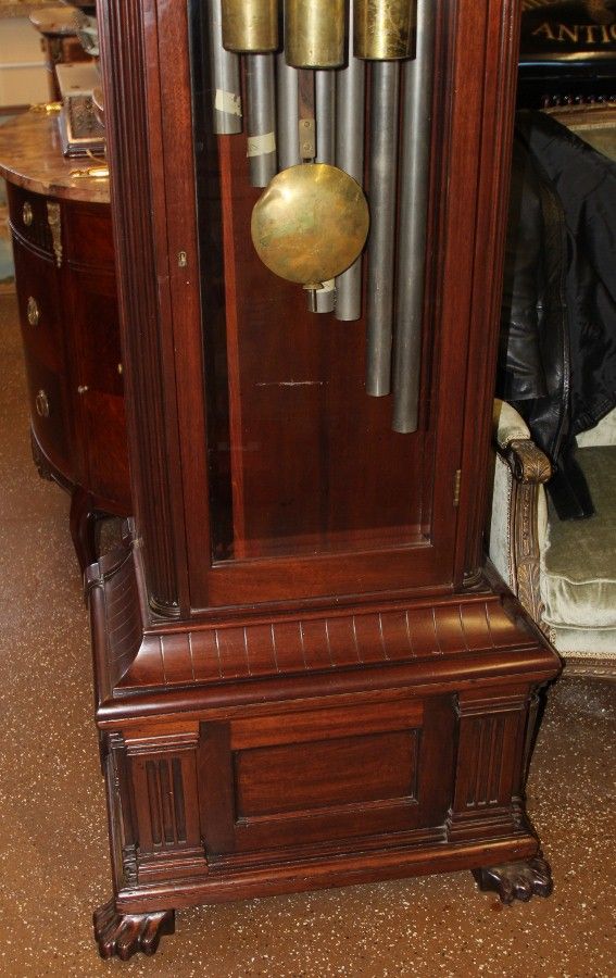  Mahogany Tiffany 9 Tube Grandfather Clock c1910 Durfee Tubes