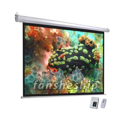 120 4 3 Electric Projector Projection Screen with Remote Control US