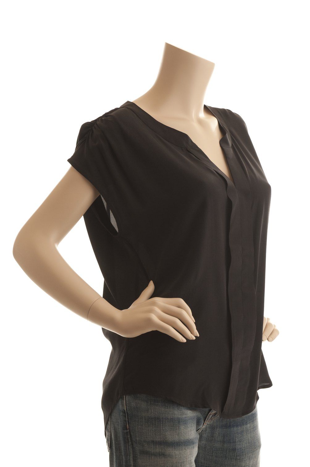 Ella Moss Black Silk Tunic New Size S