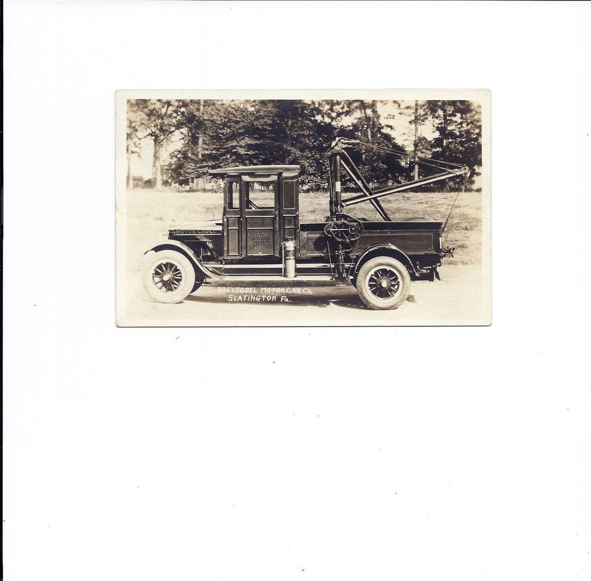 PA Slatington Breyfogel Motor Car Co RPPC Old Truck 1907