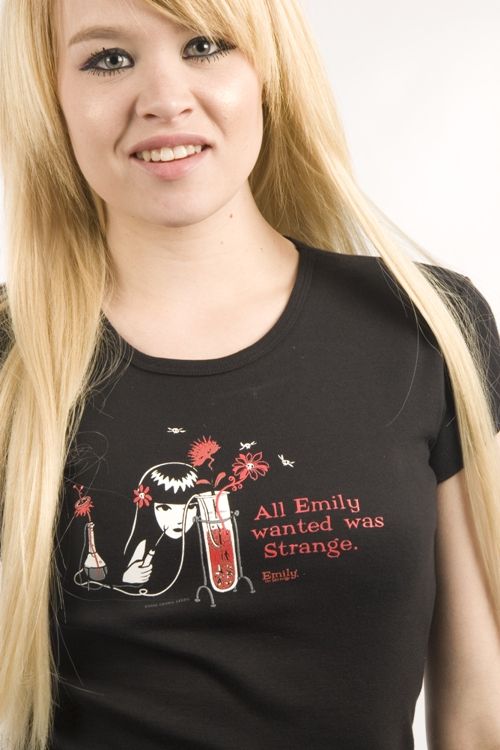 Emily The Strange Large All Emily Wanted Was Strange T Shirt Tee Black