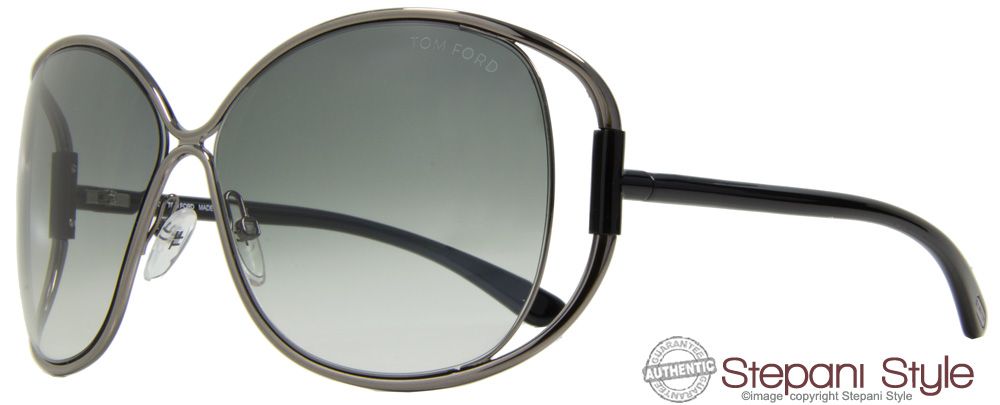 Tom Ford Sunglasses TF155 Emmeline 08B Gunmetal Black 155