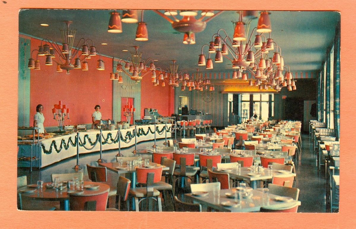 Wantagh Nassau County LI NY Postcard Jones Beach Marine Dining Rm