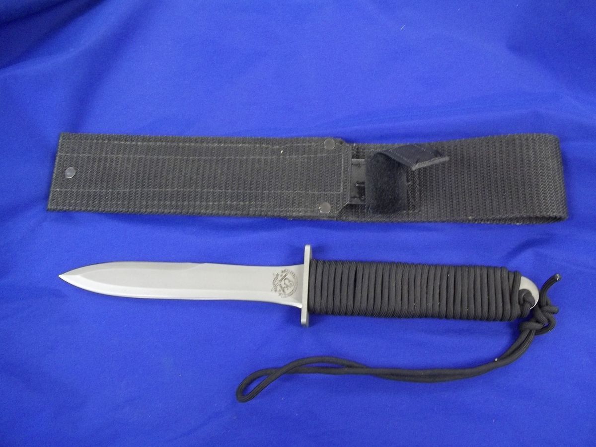 US EK Effingham Commando Commemerative Fighting Knife w Sheath N R