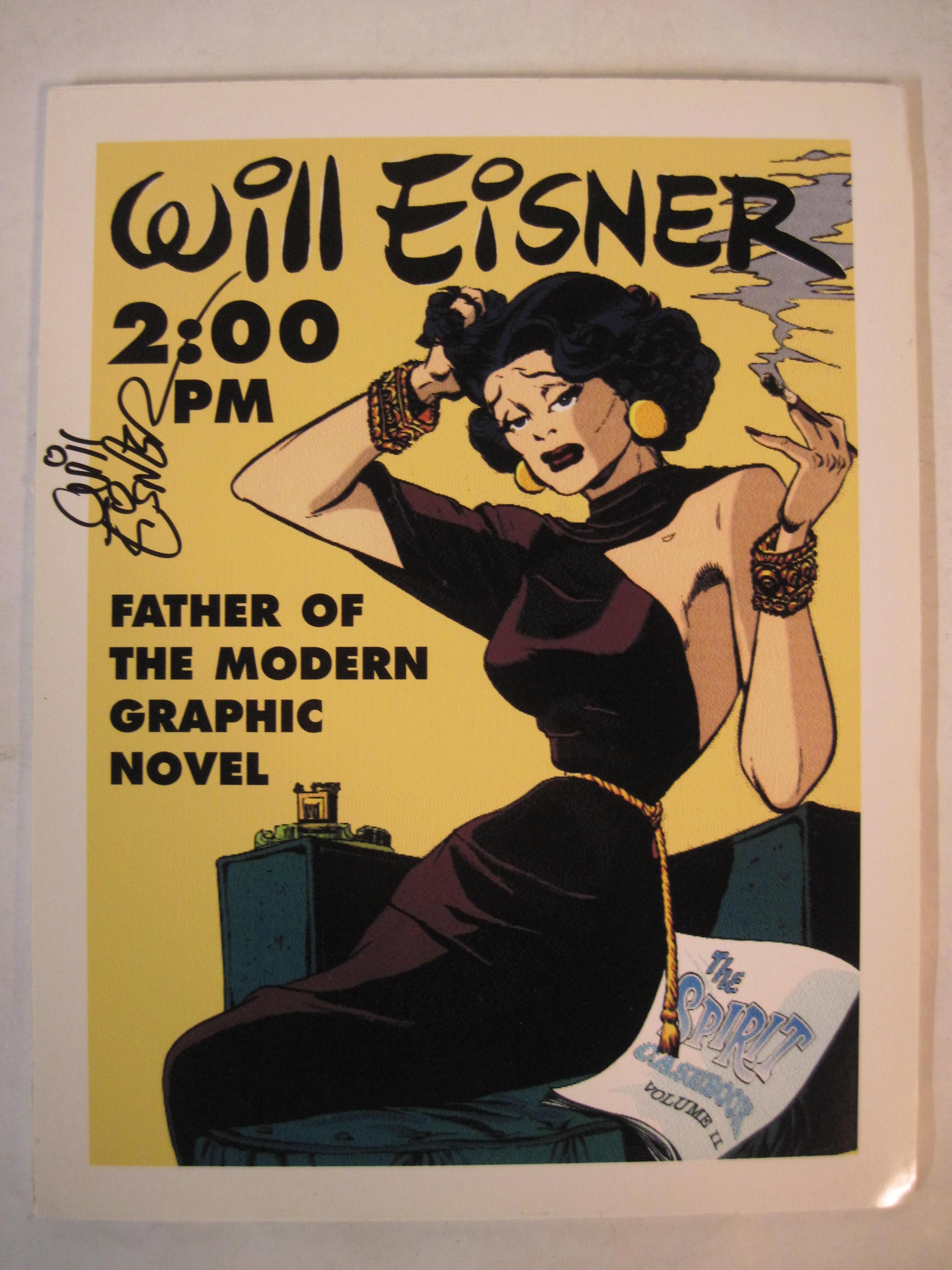 Will Eisner Hand Signed Display Piece SDCC 1999 CBLDF The Spirit P