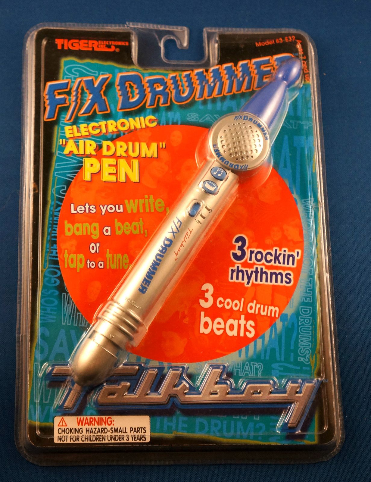  boy air drum pen electronic handheld game by tiger electronics new
