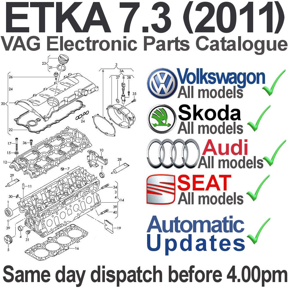 Volkswagon 2011 Electronic Parts Catalogue ETKA 7 3 VAG VW EPC