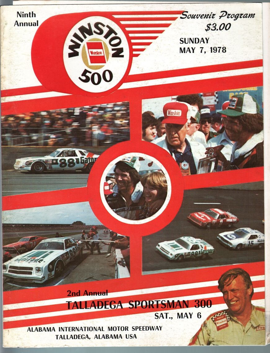 Alabama Speedway Winston 500 PGM 1978 NASCAR Petty Yarborough A J Foyt