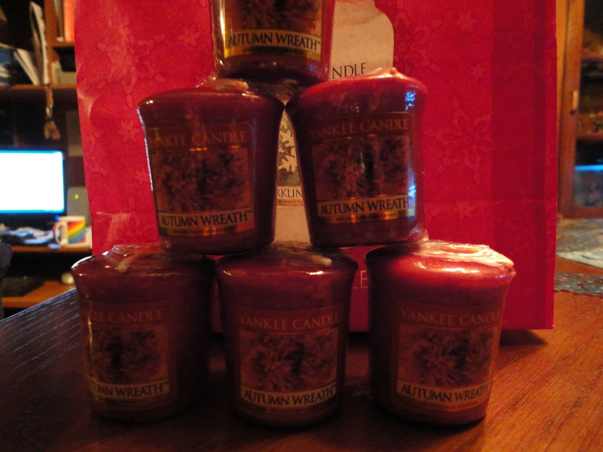  Yankee Candle Votives "6" New Autumn Wreath