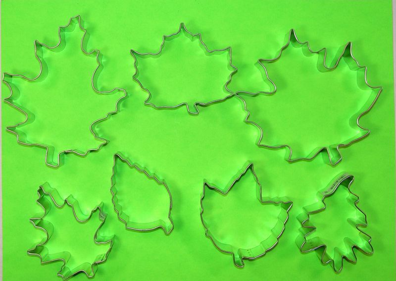 Autumn Leaves Fall Leaf Cookie Cutter Set Maple Elm Oak