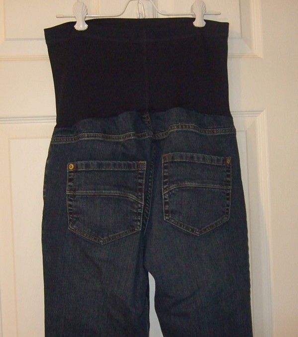 Liz Lange Maternity Jeans Sz 8 Full Panel Low Rise Slightly Distressed