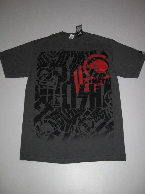 Wrapped Metal Mulisha Grey Shirt Tee Tshirt Military Tattoo Motocross