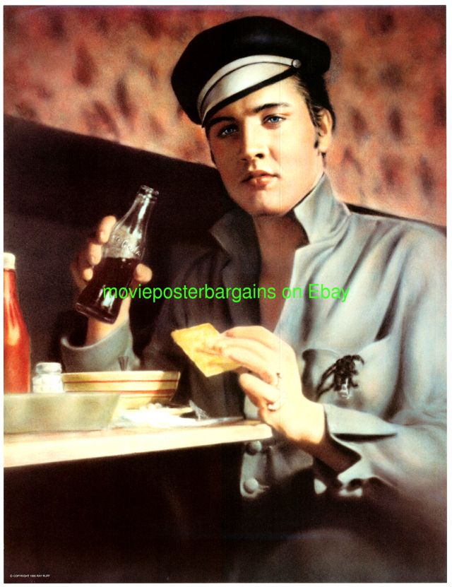 ELVIS HAVING COCA COLA POSTER 18x24 RAY RUFF 1990