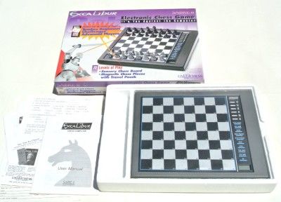 Excalibur Electronic Chess Board w Box Instructions No Pieces VG Shape