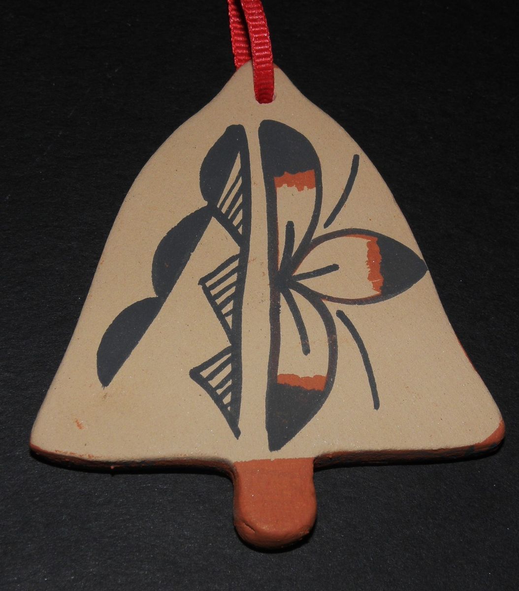 Jemez Pueblo Bell Marie Toya Native American Indian Pottery Ornament