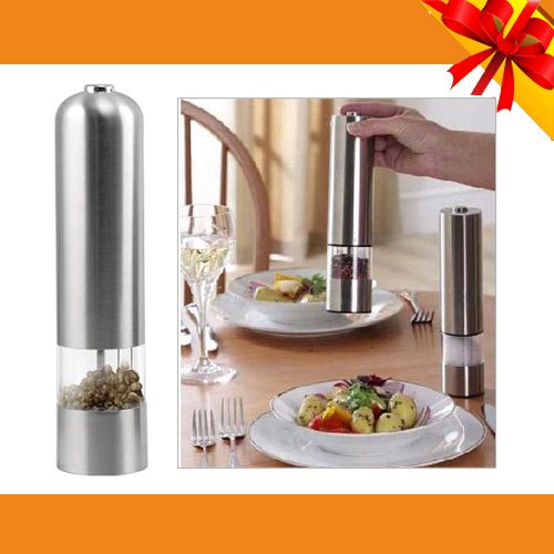   Stainless Steel Electric Electronic Salt Pepper Mills Grinders Pots