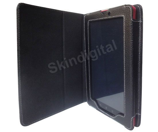 For Kobo Vox Tablet eReader Black GENUINE LEATHER Case Cover