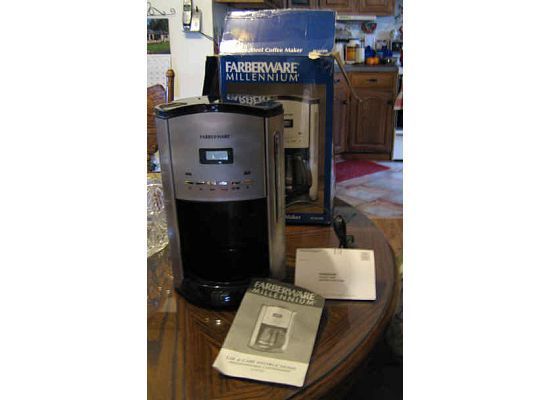 NEW IN BOX FARBERWARE MILLENIUM 12 CUP STAINLESS STEEL COFFEE MAKER