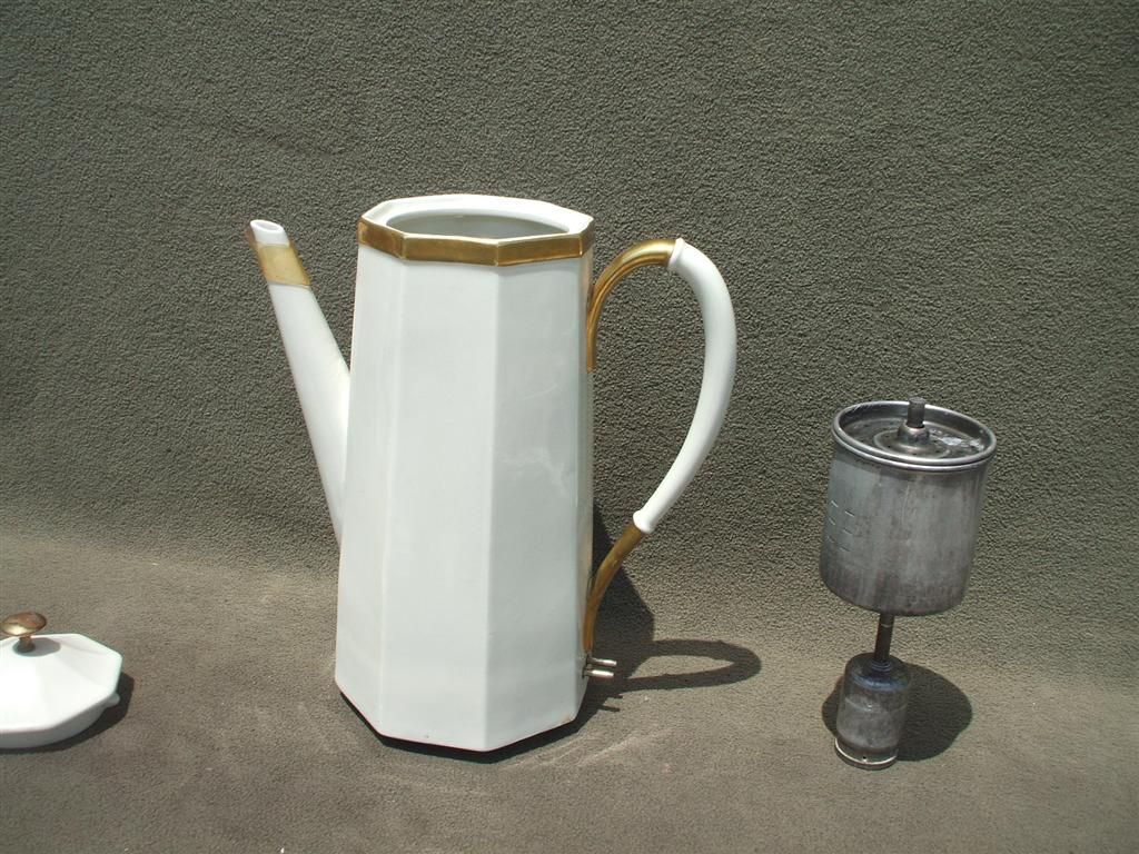 Mid Century Modern Ernest Sohn Electric Percolator & 3 Pedestal Coffee