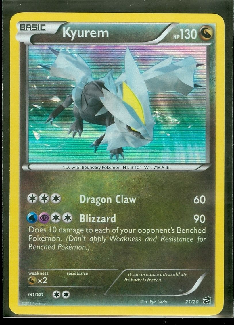 KYUREM 21 20 DRAGON VAULT POKEMON CARD RARE SECRET HOLO MINT NEW