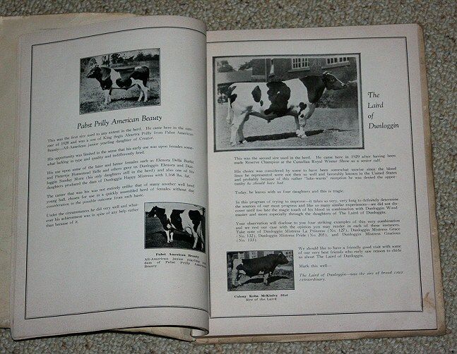 1943 Holstein Sale Catalog Dunloggin Ellicott City MD