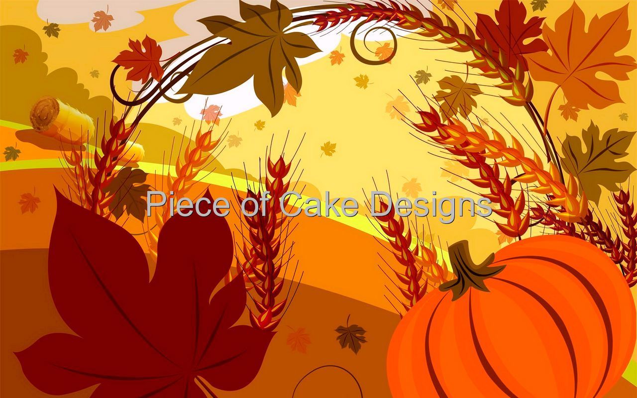 Fall Pumpkin Scene Edible Image Icing Cake Cupcake Topper Look