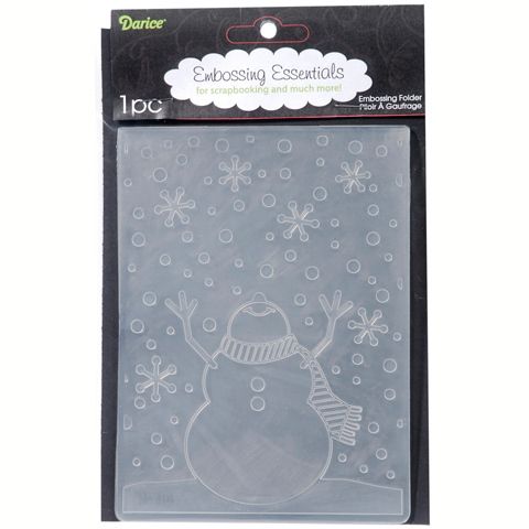 Darice A2 Embossing Folder Snowman Christmas Holidays