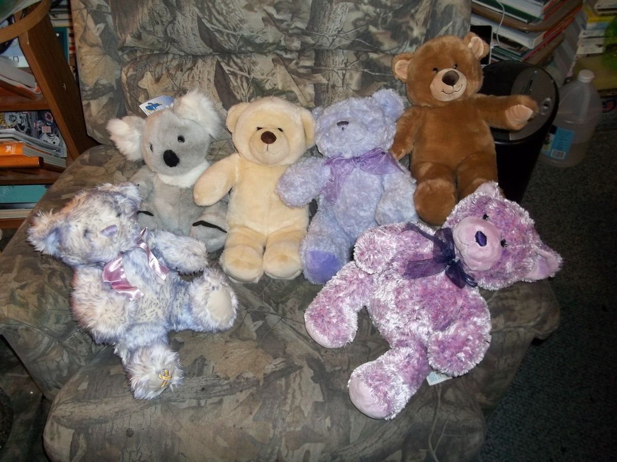 Box 5 Build A Bear Lot of 6 Purple Bears Nikki Koala