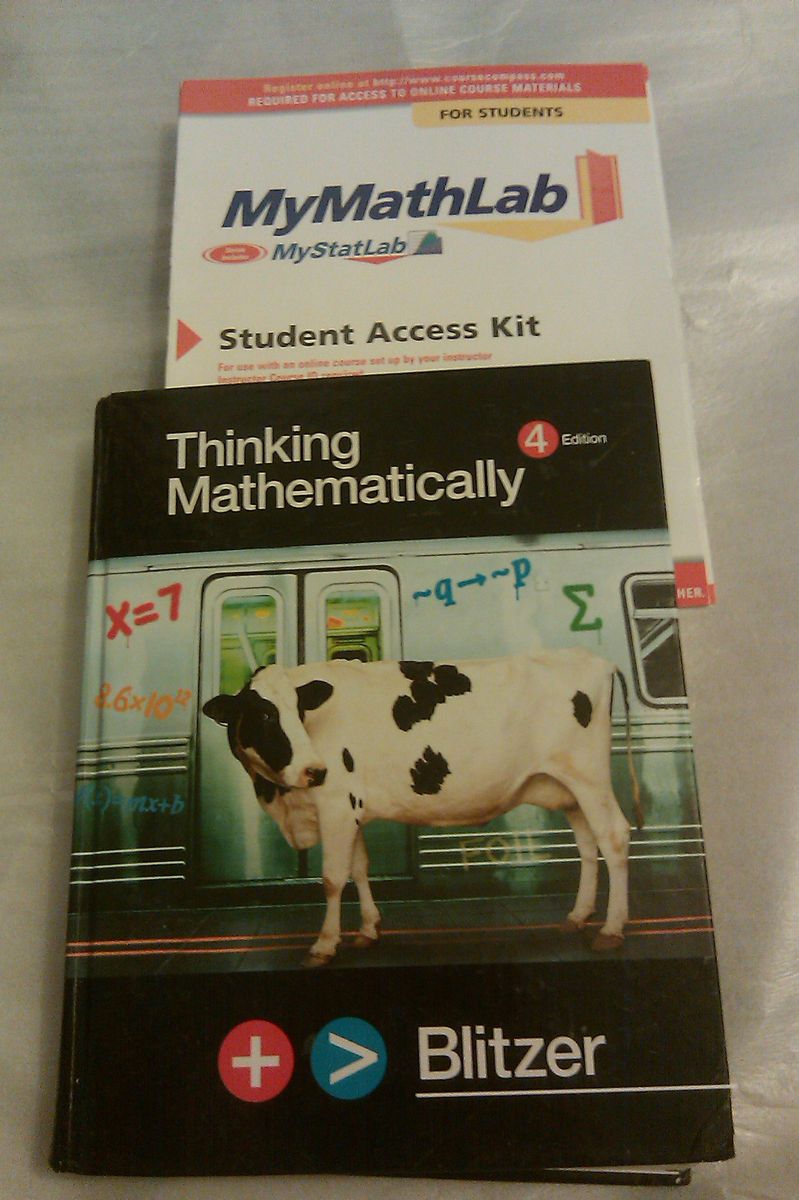 By Robert F Blitzer Thinking Mathematically 4th edition NEW MYMATHLAB