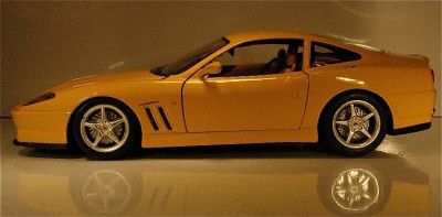 1996 Ferrari 550 Maranello   Yellow with a Tan Interior   Bburago   1