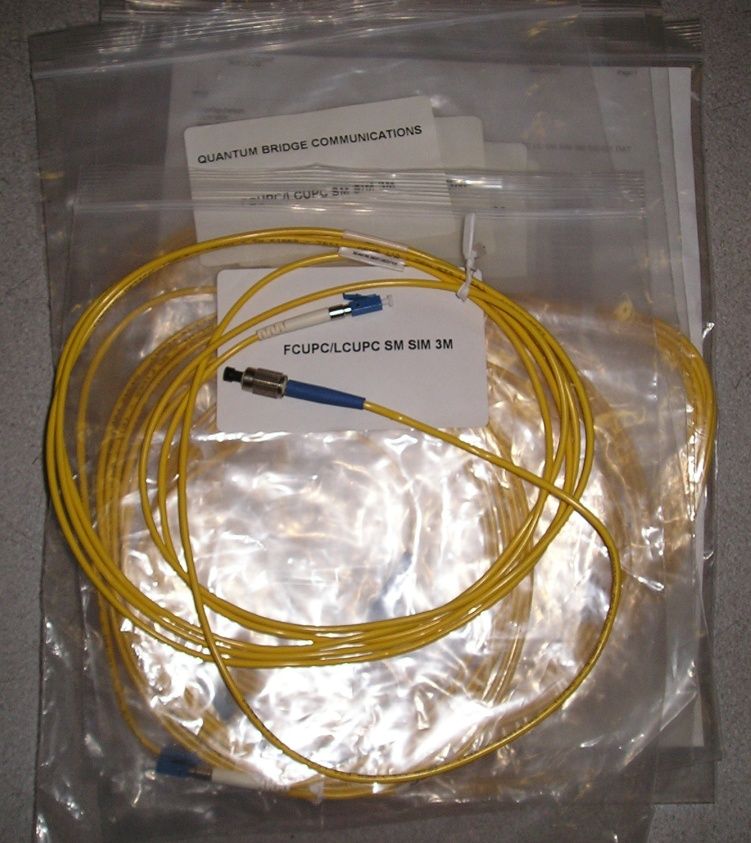  New Quantum Bridge FC UPC LC UPC 3M SM Simplex Fiber Optic Patch Cable