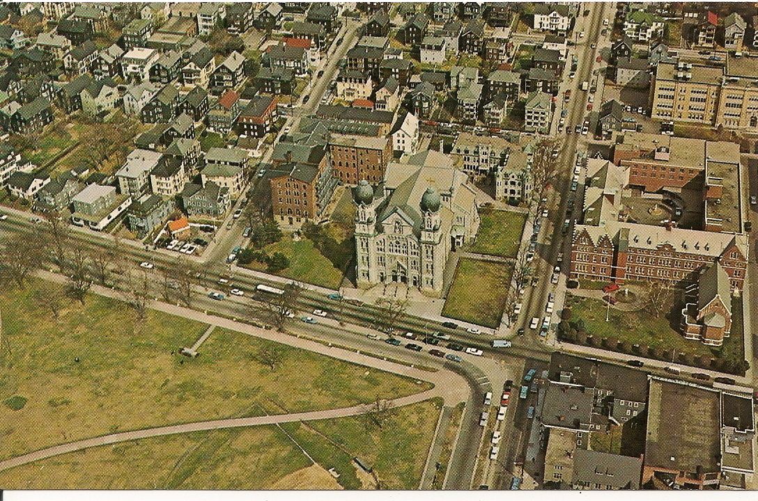 Fall River MA Aerial View of St Annes Environs